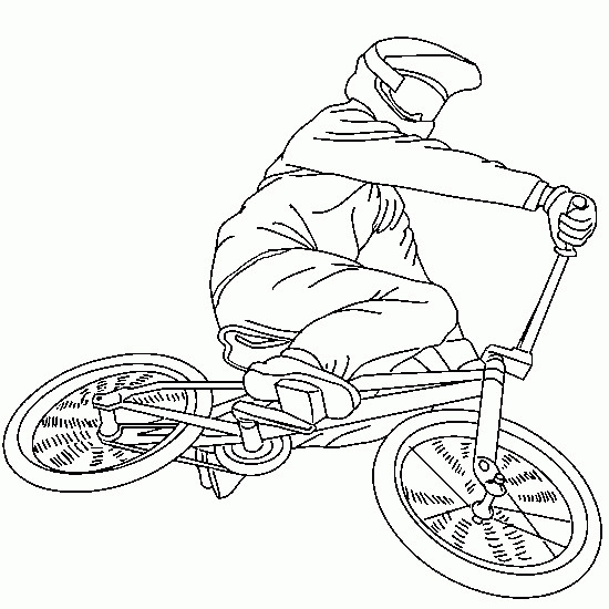 Coloriage et dessins gratuits Vélo VTT pour show extrême à imprimer