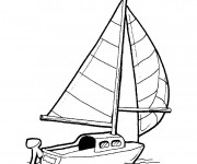 Coloriage Bateau à voile