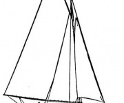 Coloriage et dessins gratuit Bateau à voile très rapide à imprimer