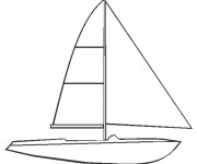 Coloriage et dessins gratuit Bateau facile à imprimer