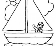 Coloriage Bateau pour enfant