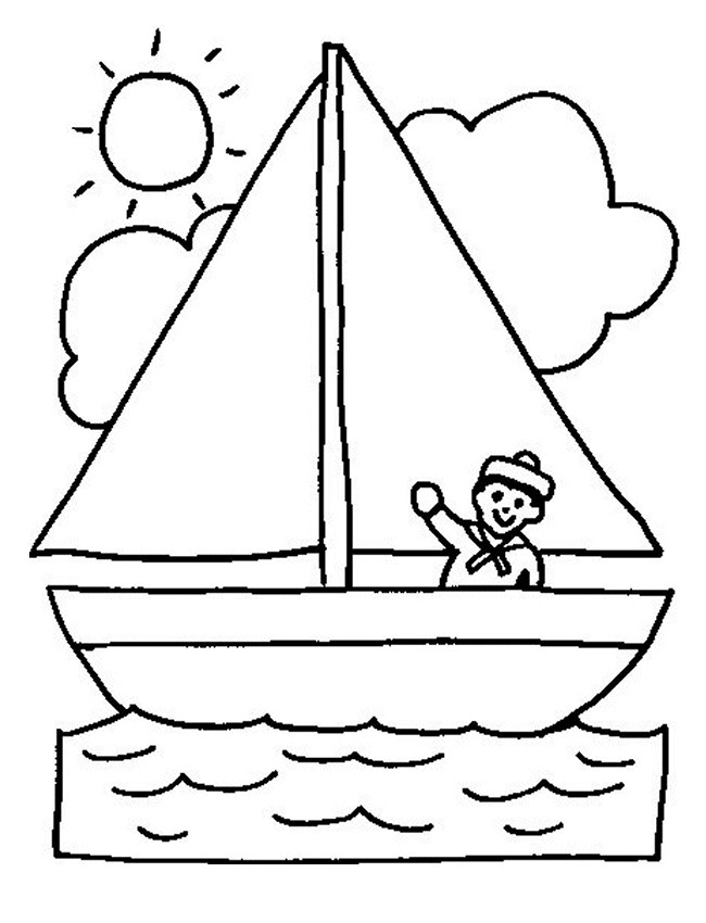 Coloriage Bateau Pour Enfant Dessin Gratuit à Imprimer