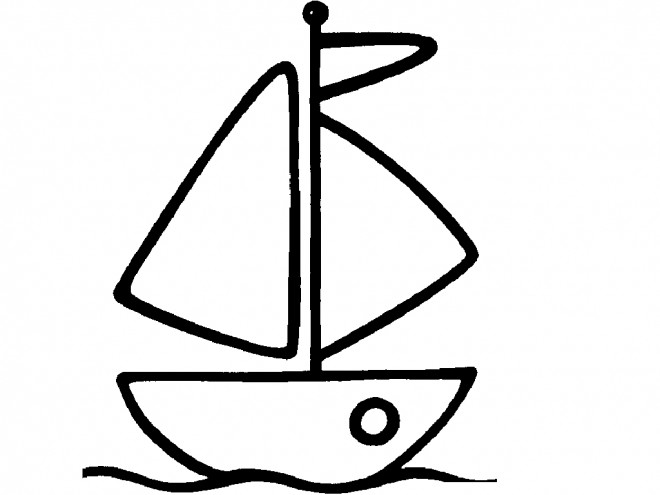 Coloriage Un Tout Petit Bateau Couleur Dessin Gratuit à Imprimer