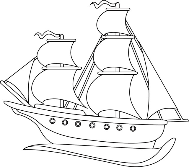 Dessiner Un Bateau Facile / Coloriage bateau de pirates facile