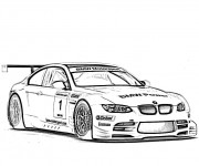 Coloriage Auto de course BMW