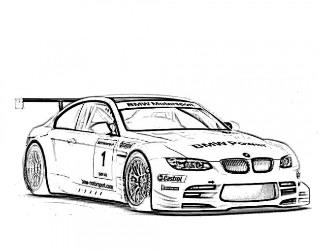 Coloriage et dessins gratuits Auto de course BMW à imprimer