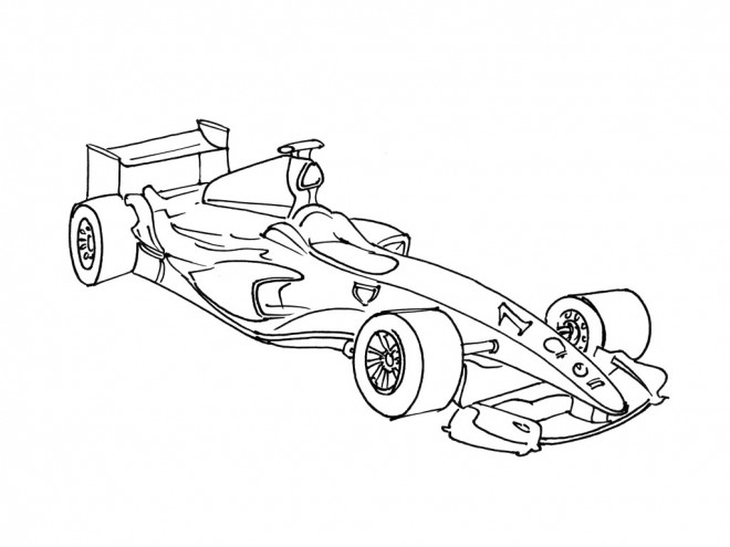 Coloriage Auto de course de Formula 1 dessin gratuit à imprimer