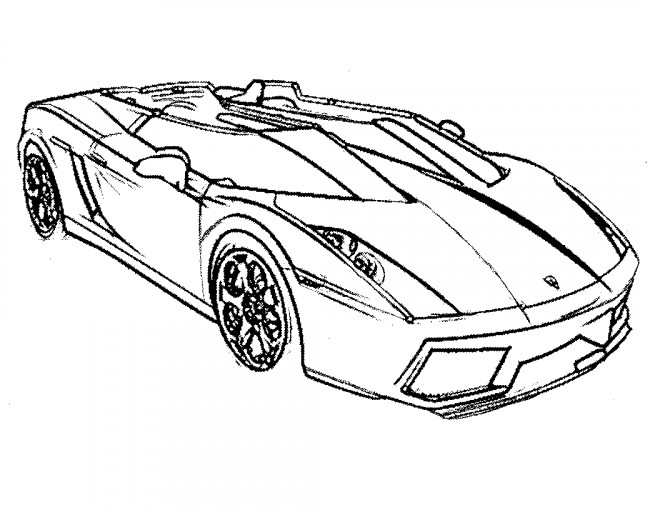 Coloriage Automobile de Luxe en couleur dessin gratuit à imprimer