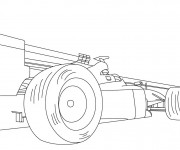 Coloriage Voiture de Course Formule 1 stylisé