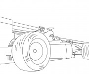 Coloriage Voiture de Course Formule 1 stylis&eacute;