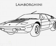 Coloriage Voiture de Course Lamborghini