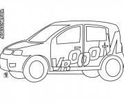 Coloriage Voiture de Rallye facile