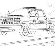 Coloriage 4x4 Police