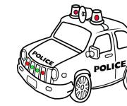 Coloriage et dessins gratuit Automobile de police en ligne à imprimer