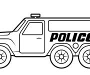 Coloriage Camion de police