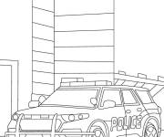 Coloriage Camion de Police SUV sur ordinateur