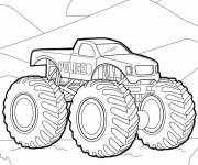 Coloriage Camion monstre de la police