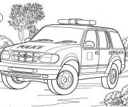 Coloriage Camionnette de police