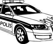Coloriage Colori voiture de police