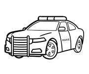 Coloriage et dessins gratuit Croquis de voiture de police à imprimer