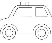 Coloriage Emoji voiture de police &agrave; d&eacute;couper