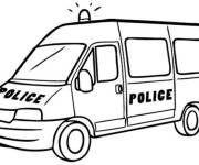 Coloriage Estafette de police