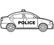 Coloriage et dessins gratuit Exemple de voiture de police en miniature à imprimer