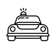 Coloriage et dessins gratuit Face de voiture de police à imprimer