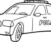 Coloriage Image de voiture de police