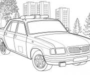 Coloriage Image de voiture de police &agrave; t&eacute;l&eacute;charger