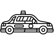 Coloriage et dessins gratuit Image Voiture de police CP à imprimer