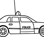 Coloriage La voiture de patrouille &agrave; imprimer