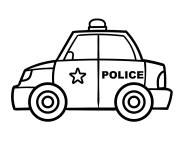 Coloriage et dessins gratuit Livre de coloriage de voiture de police à imprimer