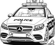 Coloriage Mercedes de police