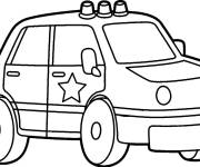 Coloriage Mini voiture de police