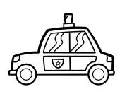 Coloriage et dessins gratuit Mini voiture de police qui fait rire à imprimer