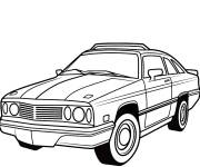 Coloriage et dessins gratuit Mod&egrave;le ancien de voiture de police à imprimer