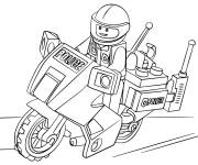 Coloriage Moto de Police lego