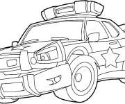 Coloriage Mustang voiture de police