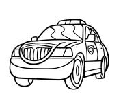 Coloriage et dessins gratuit Ongle de voiture de police à imprimer