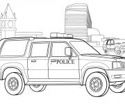 Coloriage Page de coloriage de voiture de police