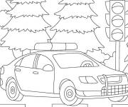 Coloriage Police car