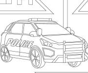 Coloriage Une forte voiture de police
