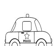 Coloriage Une petite voiture de police