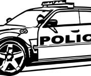 Coloriage V&eacute;hicule de police puissante