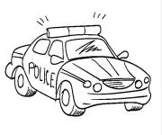 Coloriage Voiture de gendarmerie