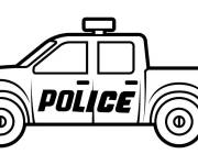 Coloriage Voiture de police 4x4 puissante