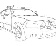 Coloriage Voiture de police &agrave; imprimer gs