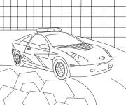 Coloriage Voiture de police abstrait