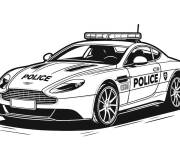 Coloriage Voiture de police Aston Martin